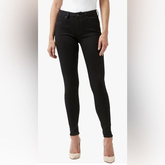 Buffalo David Bitton Mid Rise Stretch Skinny Vale Jeans Forever Black Size‎ 10 - Picture 1 of 9
